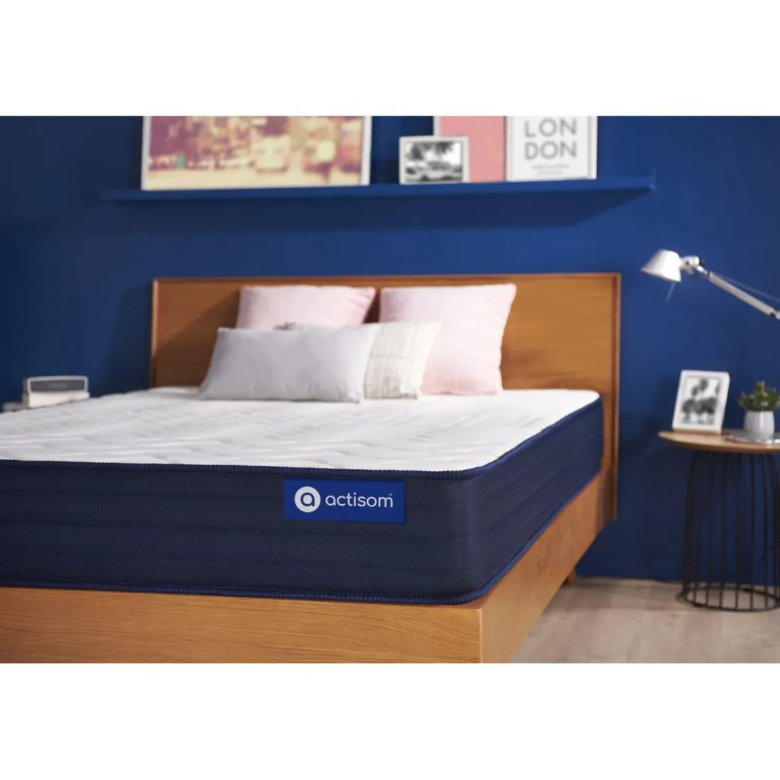 Matelas Ressorts ensaches et memoire de forme 5 zones de confort