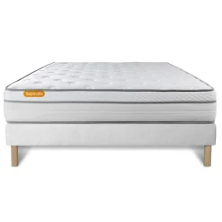 Matelas sommier Luxe Ressorts ensaches memoire de forme 5 zones de confort MAXI epaisseur