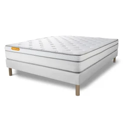 Matelas sommier Luxe Ressorts ensaches memoire de forme 5 zones de confort MAXI epaisseur