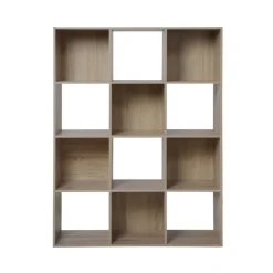 Meuble à 12 cases en bois Beige
