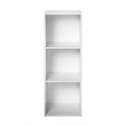 Meuble à 3 cases en bois blanc