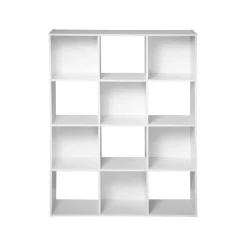Meuble à 12 cases en bois Blanc