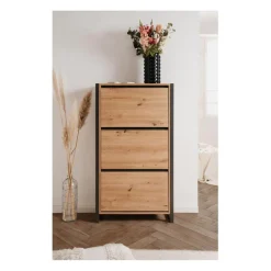 Meuble à Chaussures 3 Abattants DENVER