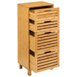 Meuble 4 tiroirs bambou