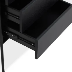 Meuble de rangement design 'CONVIV' en bois noir