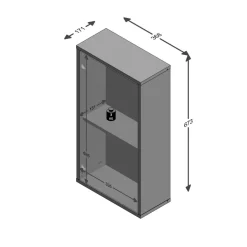 Meuble haut de salle de bains avec une porte ZAMORA