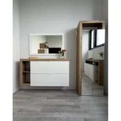 Meuble porte chassures 2 portes battantes suspendu