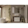 Meuble salle de bain sur pieds Ancona 2 Tiroirs 3 niches