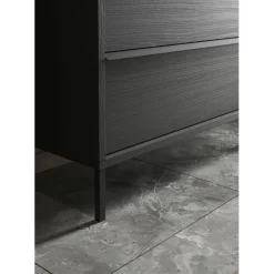 Meuble salle de bain sur pieds coloris Frêne Noir