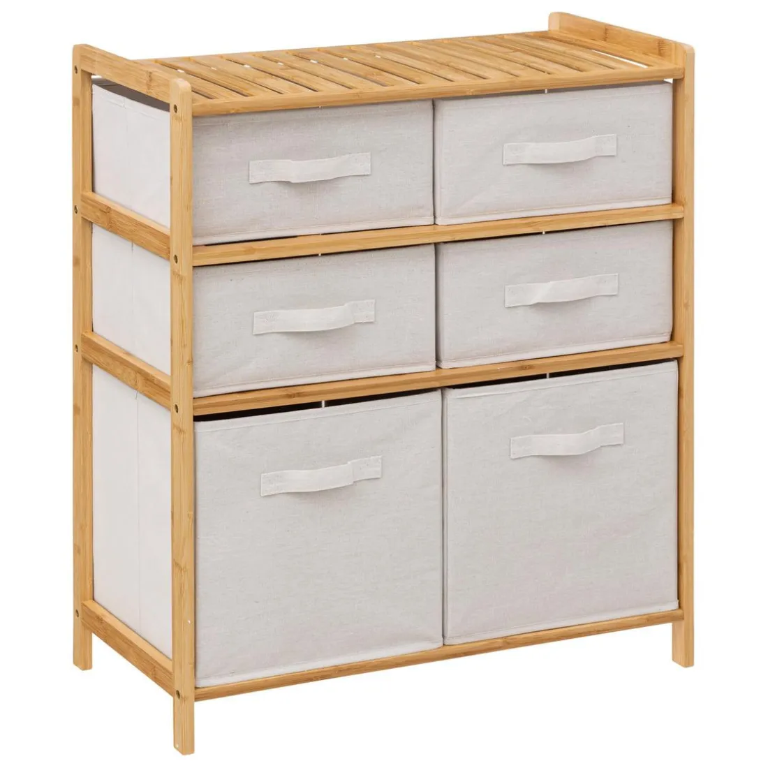 Meuble étagère avec 6 paniers