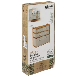 Meuble étagère avec 6 paniers