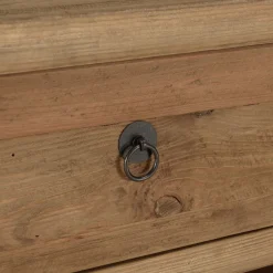 Meuble TV 4 tiroirs 1 niche bois pin recyclé SANDY