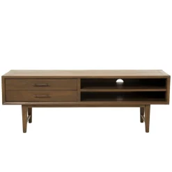 Meuble TV avec 2 tiroirs et 2 niches en mindi