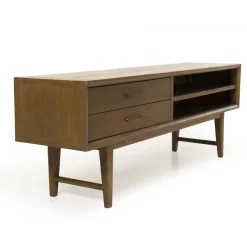 Meuble TV avec 2 tiroirs et 2 niches en mindi