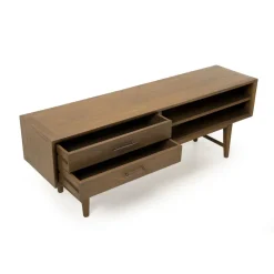 Meuble TV avec 2 tiroirs et 2 niches en mindi