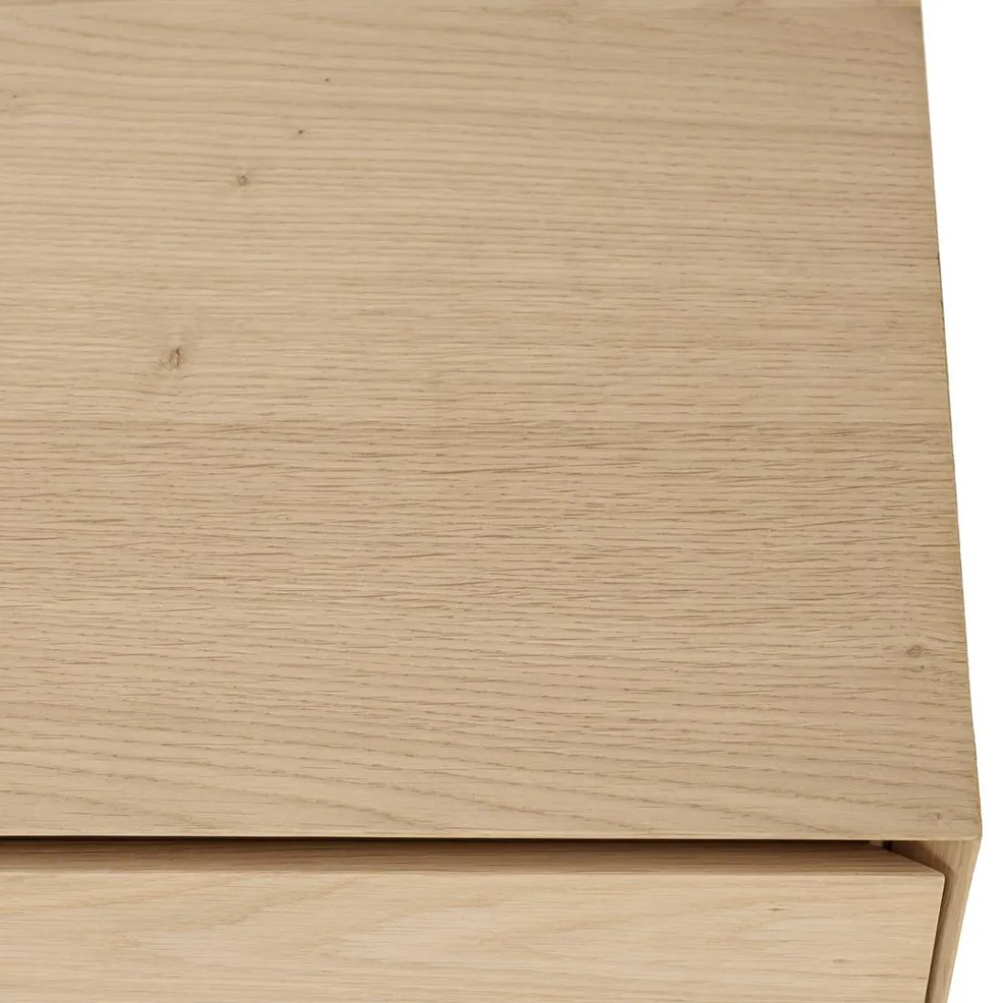 Meuble TV naturel 1 porte 2 tiroirs pieds métal noir MAXENDRE