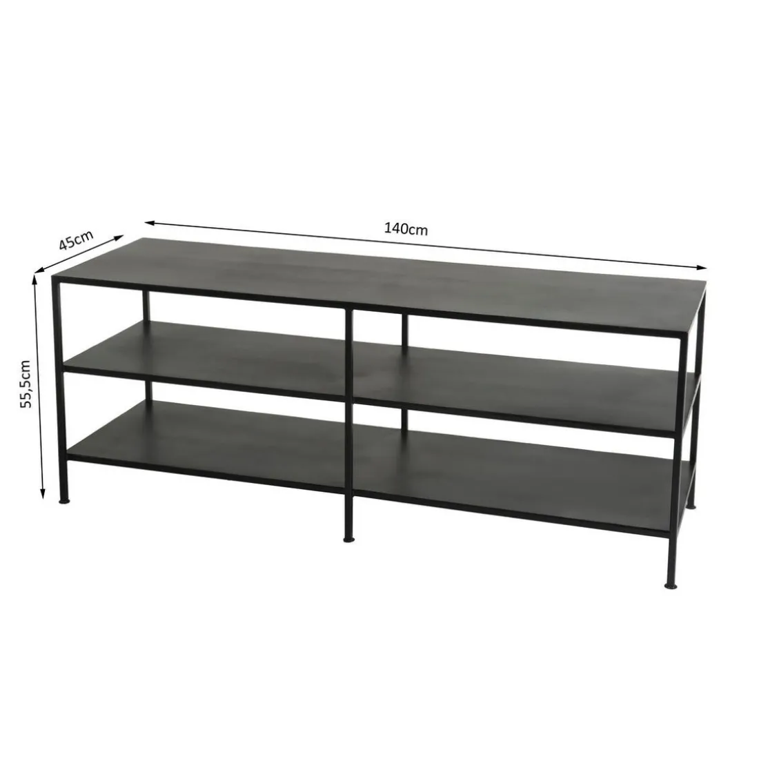 Meuble Tv ROMAIN 2 Étagères Métal Industriel