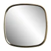 Miroir coins arrondis aluminium doré - JANET