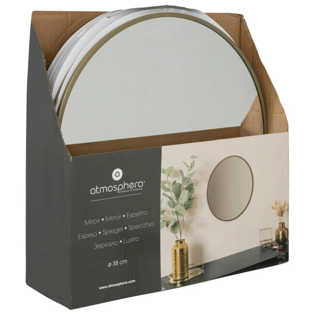 Miroir Metal Alice Or D38