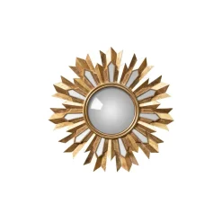 Miroir Mural Convexe Doré
