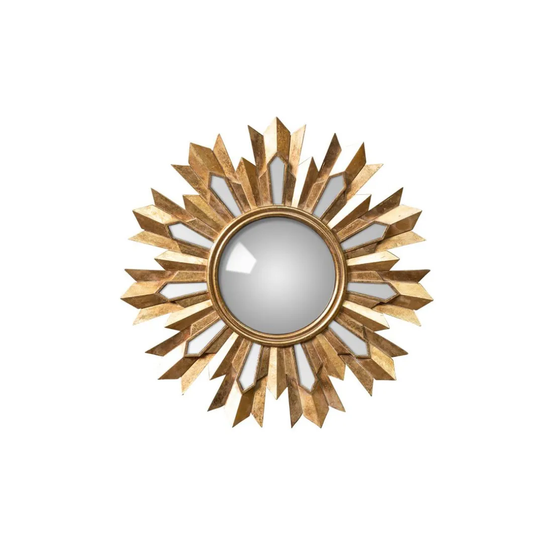 Miroir Mural Convexe Doré