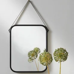 Miroir rectangulaire barbier simple ROSSINI noir