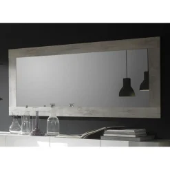 Miroir rectangulaire URBINO décor chêne blanc