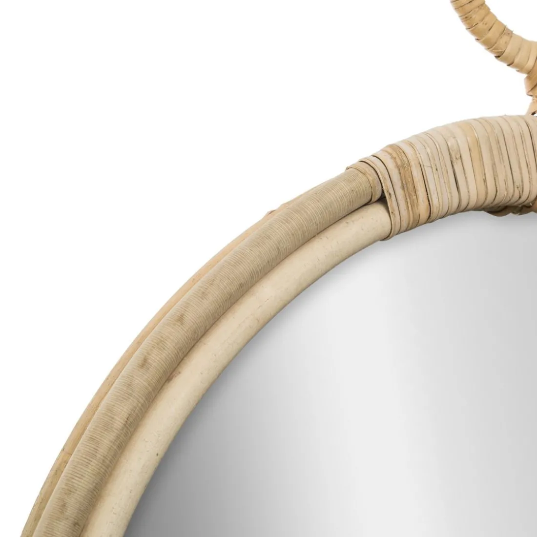Miroir Rotin Rond Diamètre 38