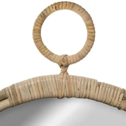 Miroir Rotin Rond Diamètre 38