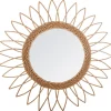 Miroir rotin soleil pointu D50 cm