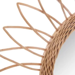 Miroir rotin soleil pointu D50 cm