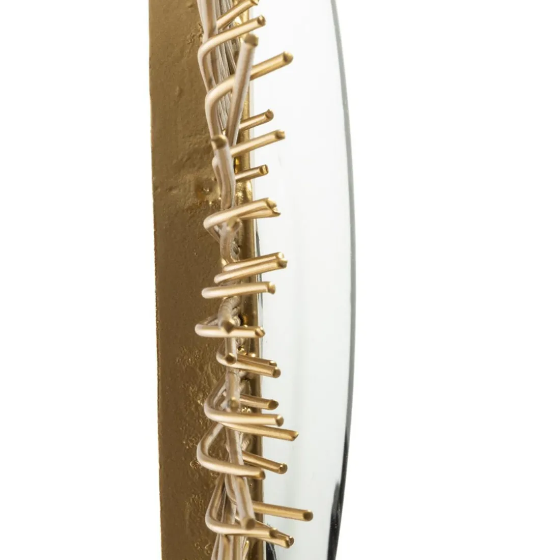 Miroir Soleil en Métal Doré