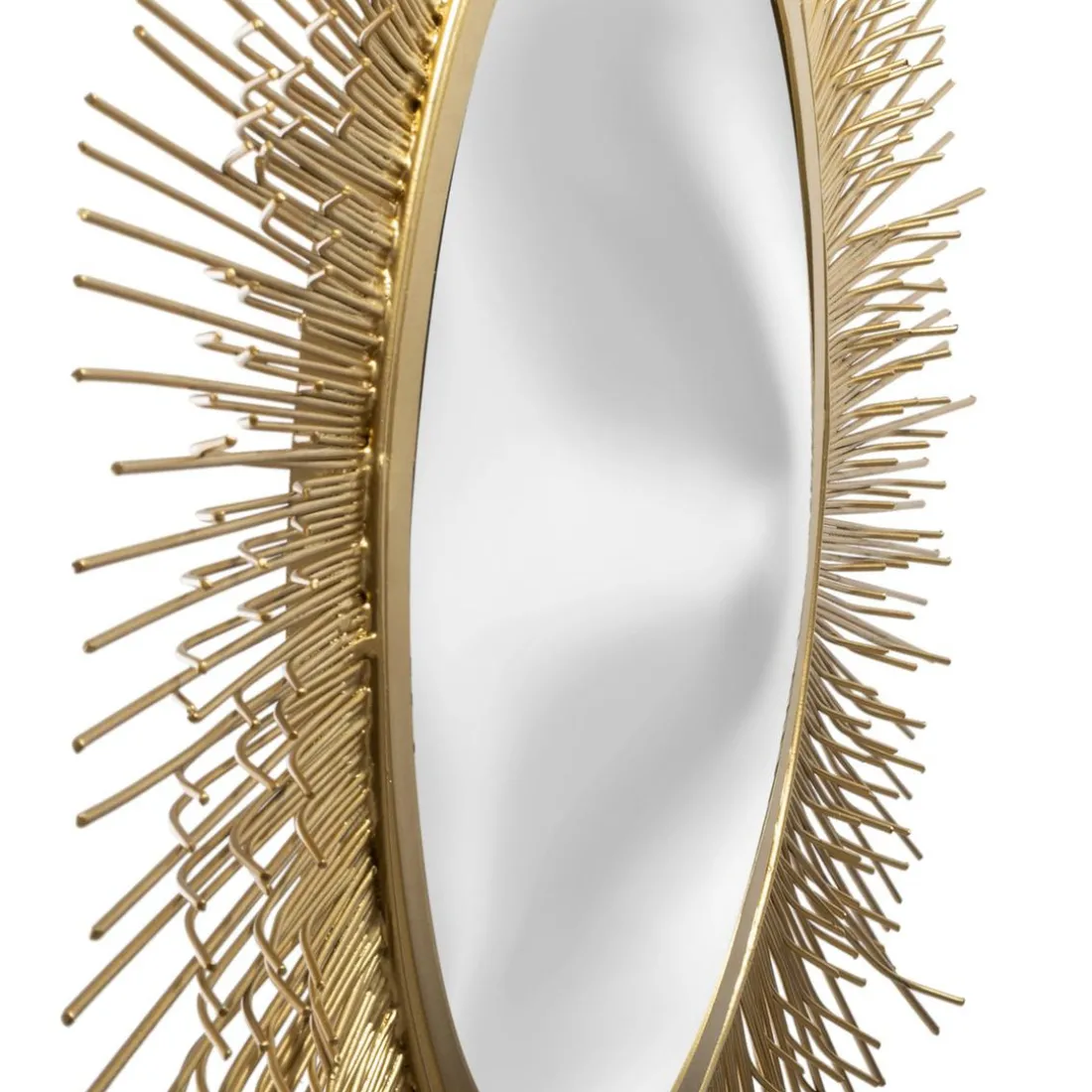 Miroir Soleil en Métal Doré