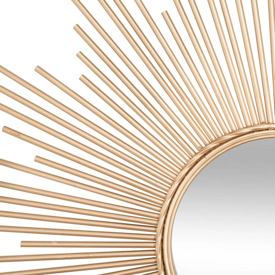 Miroir soleil tube doré D99