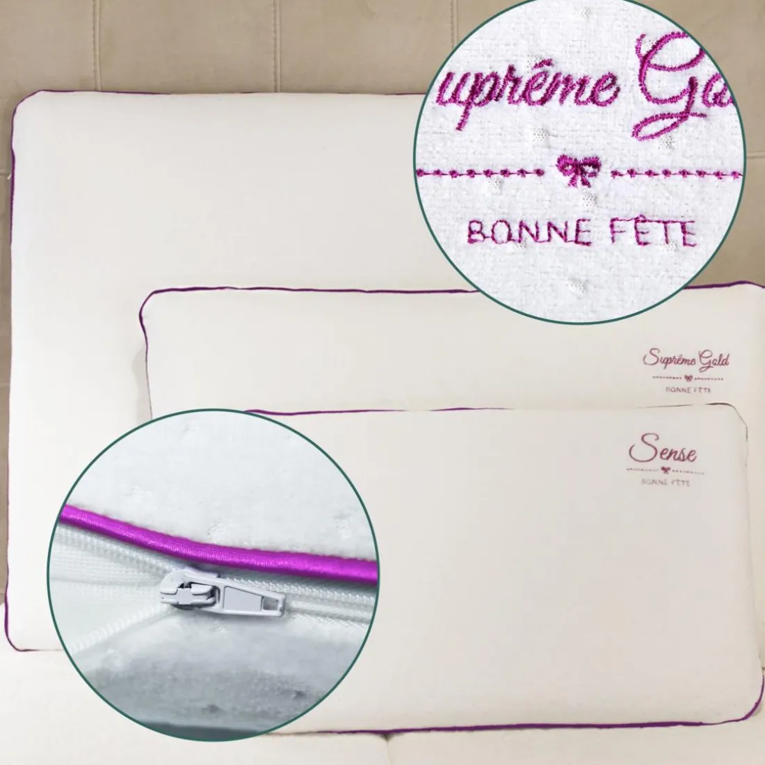 Oreiller bonne fete en mousse