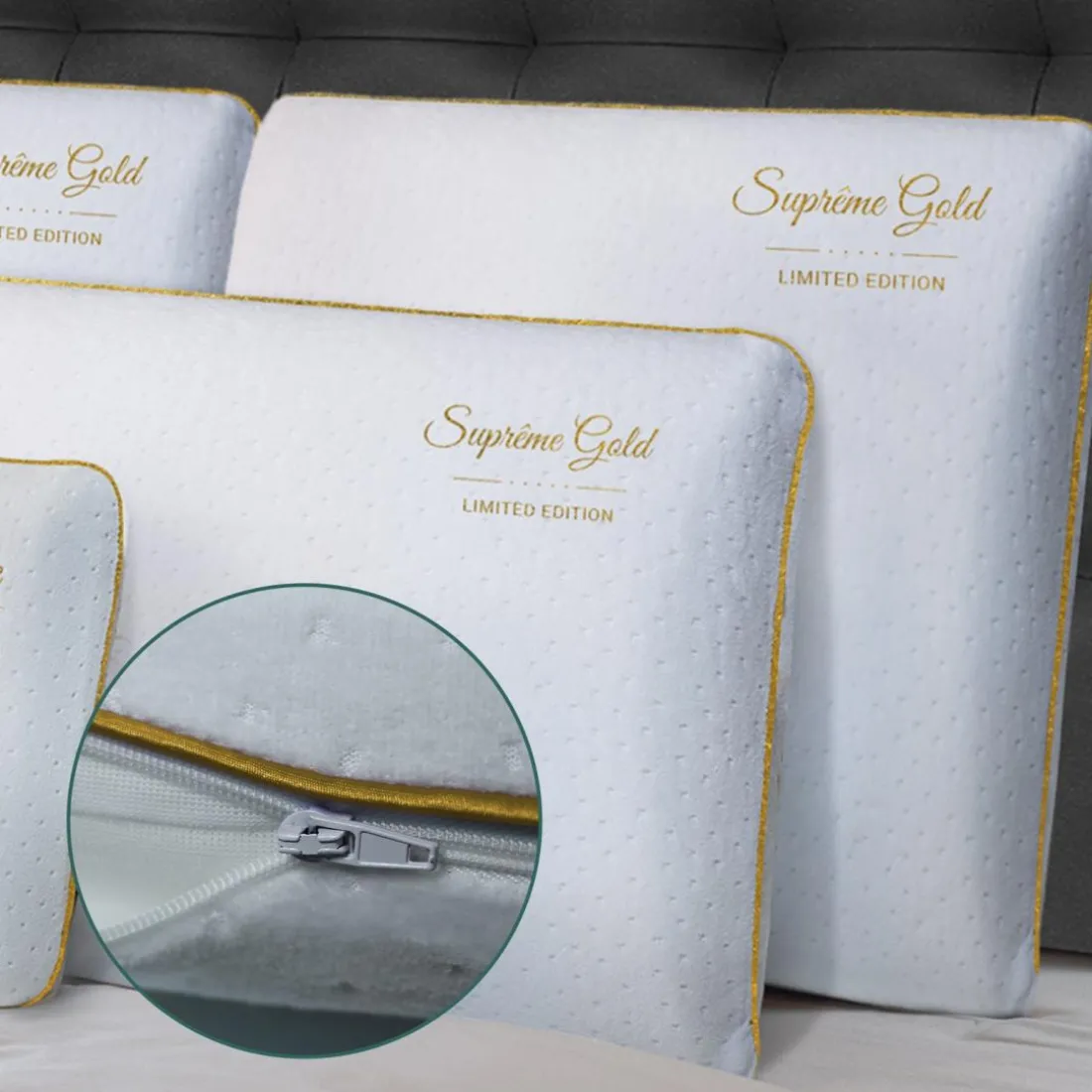 Oreiller gold collection en mousse