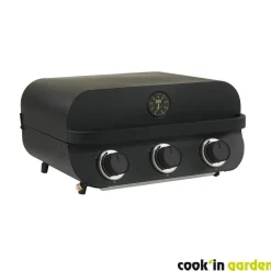 Pack Barbecue gaz à poser FLAVO avec Housse et Coffret 3 pièces aimantés : pince, spatule, fourchette