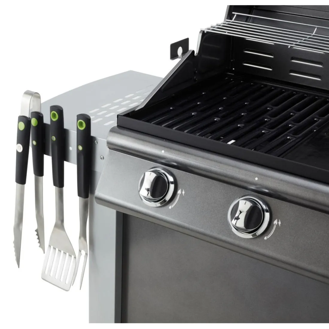 Pack Barbecue gaz sur chariot FLAVO avec Housse et Coffret 3 pièces aimantés
