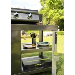 Pack Desserte de jardin Housse Barbecue et plancha Rectangulaire