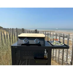 Pack Plancha gaz avec Housse pour barbecue et plancha et Kit pour cuisson plancha