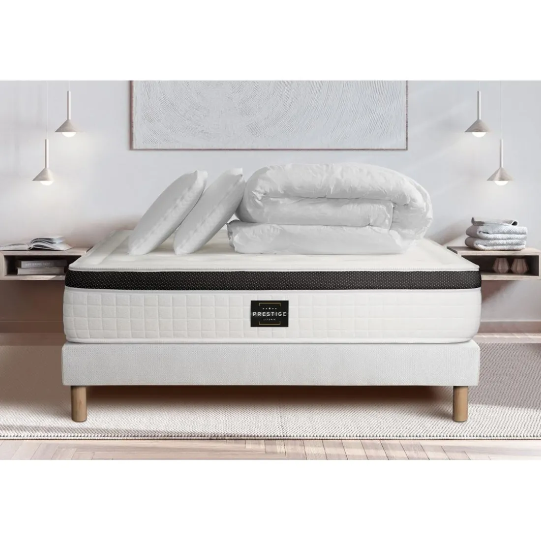 Pack Privilège sommier Kit Blanc