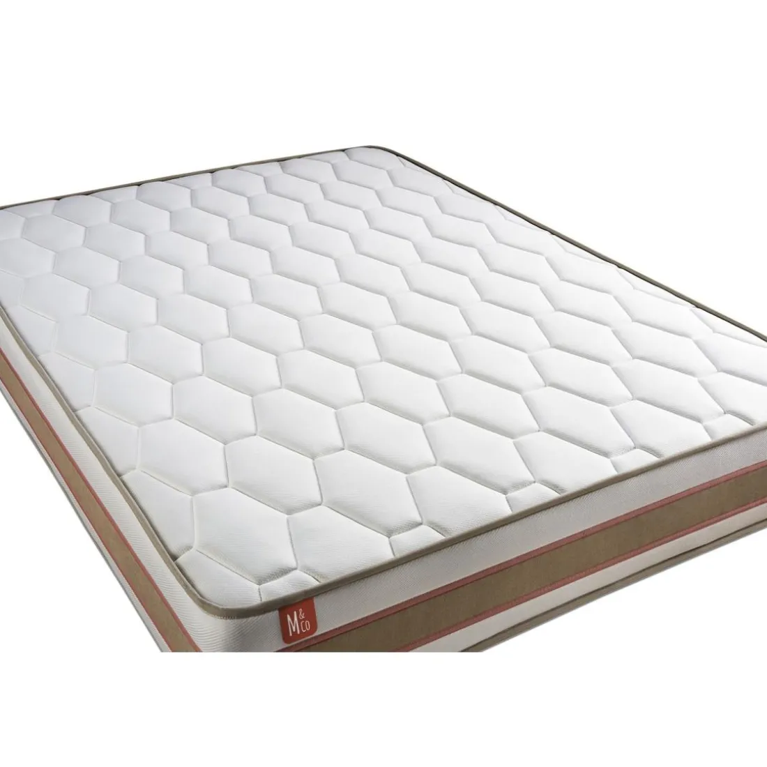 Pack prêt a dormir matelas LE DÉLICAT Ressorts ensaches Memoire de forme et sommier kit Blanc
