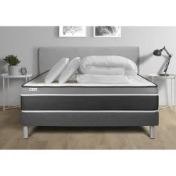 Pack prêt a dormir VITAL CARE sommier Kit gris