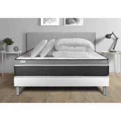 Pack prêt a dormir VITAL CARE sommier Kit blanc