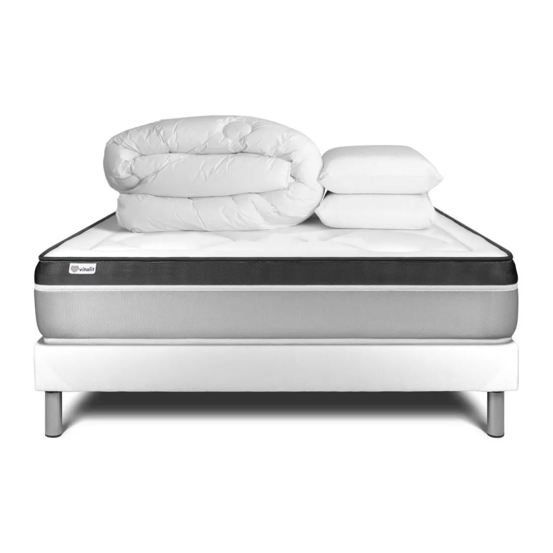 Pack prêt a dormir VITAL ERGO sommier Kit blanc