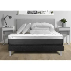 Pack prêt a dormir VITAL SOFT sommier Kit noir