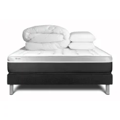 Pack prêt a dormir VITAL SOFT sommier Kit noir