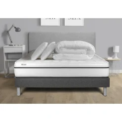 Pack prêt a dormir VITAL SPA sommier Kit gris