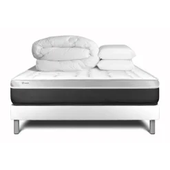 Pack prêt a dormir VITAL SOFT sommier Kit blanc