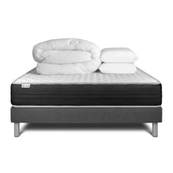 Pack prêt a dormir VITALMEMO ONE sommier Kit gris